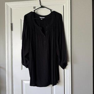 3/4 Sleeve Black Blouse